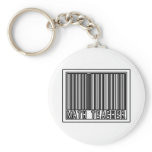 Barcode Math Teacher Keychains