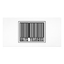 Barcode Math Teacher photo cards