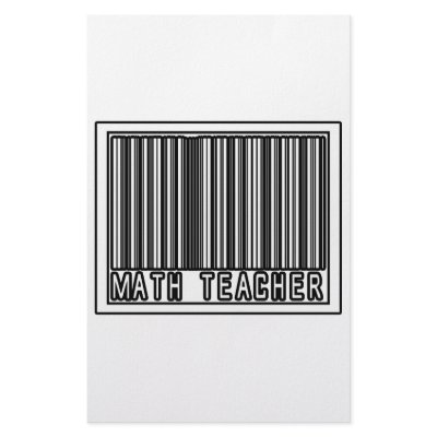 Barcode Math Teacher Stationery Paper by mathteachershirts