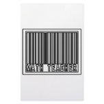 Barcode Math Teacher Stationery Paper