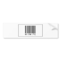 Barcode Midwife bumper stickers by crazygoodstuff Barcode Midwife bumper stickers