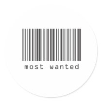 Barcode - Most Wanted Round Stickers