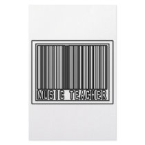 Barcode Music Teacher stationery