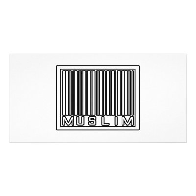 Barcode Muslim Photo Greeting Card by Muslim_Shirts