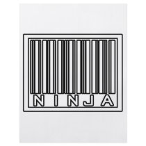 Barcode Ninja flyers by Funny_MoFo_Shirts Barcode Ninja flyers