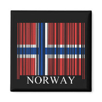 Barcode Norway Flag Magnet