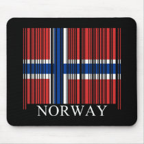 Barcode Norway Flag Mouse Mat