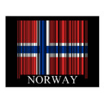 Barcode Norway Flag Post Cards