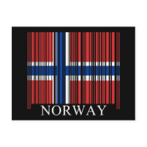Barcode Norway Flag Post Cards