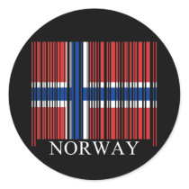 Barcode Norway Flag Stickers