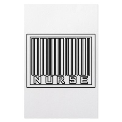 Barcode Nurse Customized Stationery by nurseshirts
