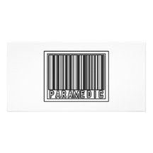 Barcode Paramedic Personalized Photo Card