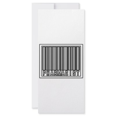 Barcode Pharmacist Custom Rack Card by PharmacistShirts