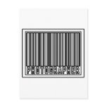 Barcode Photographer Postcard