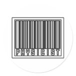 Barcode Physicist Round Stickers