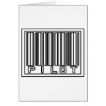 Barcode Pilot Greeting Cards