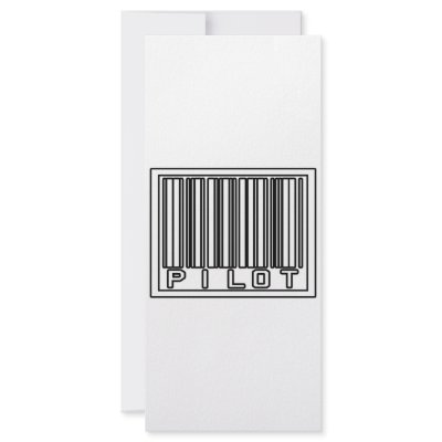 Barcode Pilot Personalized Rack Card by pilotshirts