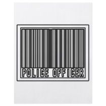 Barcode Police Officer flyers by PoliceOfficer_Shirts Barcode Police Officer flyers