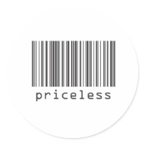 Barcode - Priceless Round Stickers