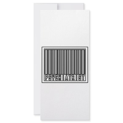 Barcode Psychiatrist Personalized Rack Card by Psychiatrist_Shirts