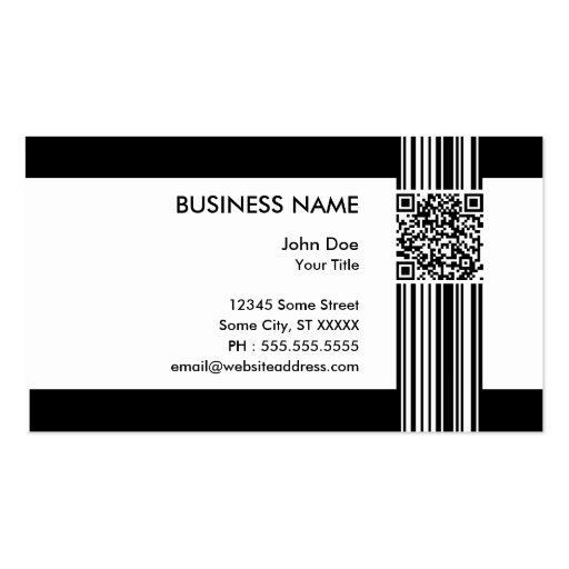 barcode QR code Business Cards (front side)