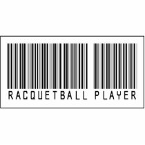 Barcode Racquetball Player photo sculptures