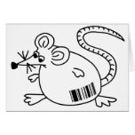 Barcode Rat Greeting Cards