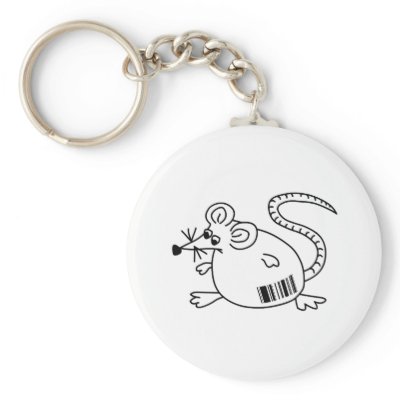 Barcode Rat Keychains by SuperBug
