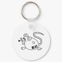 Barcode Rat keychains