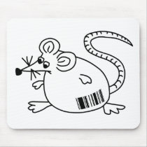 Barcode Rat mousepads by SuperBug Barcode Rat mousepads