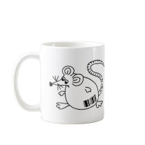 Barcode Rat mugs by SuperBug Barcode Rat mugs