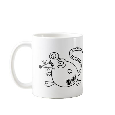 Barcode Rat Mugs by SuperBug