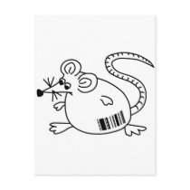 Barcode Rat postcards by SuperBug Barcode Rat postcards