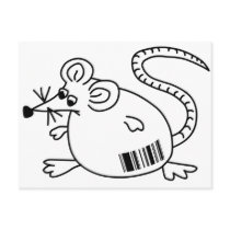 Barcode Rat postcards by SuperBug Barcode Rat postcards