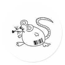 Barcode Rat stickers