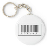 Barcode Receptionist Keychains