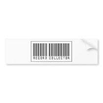 Barcode Record Collector bumper stickers by crazygoodstuff Barcode Record Collector bumper stickers