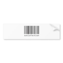 Barcode - Satisfaction Bumper Sticker