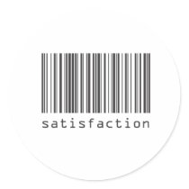 Barcode - Satisfaction Round Sticker