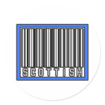 Barcode Scottish Round Sticker