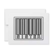 Barcode Sister invitations by Proud_Sister_Shirts Barcode Sister invitations