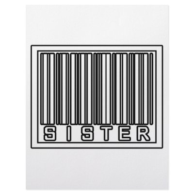 Barcode Sister Custom Letterhead by Proud_Sister_Shirts