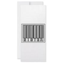 Barcode Sister rack cards by Proud_Sister_Shirts Barcode Sister rack cards