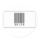 Barcode Skier stickers