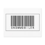 Barcode Snowmobiler Postcards