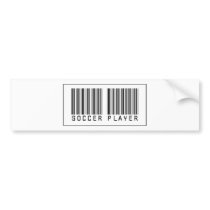 Barcode Soccer Player bumper stickers by crazygoodstuff Barcode Soccer Player bumper stickers