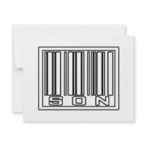 Barcode Son invitations by Proud_Son_Shirts Barcode Son invitations