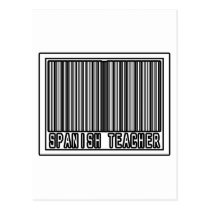Barcode Spanish Teacher postcards