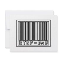 Barcode Step-Dad invitations