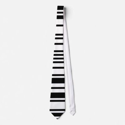 Barcode Striped Tie (Black and White) by strictlyties